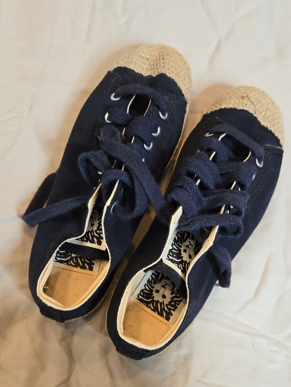 Vintage Navy Canvas Espadrilles Sneakers